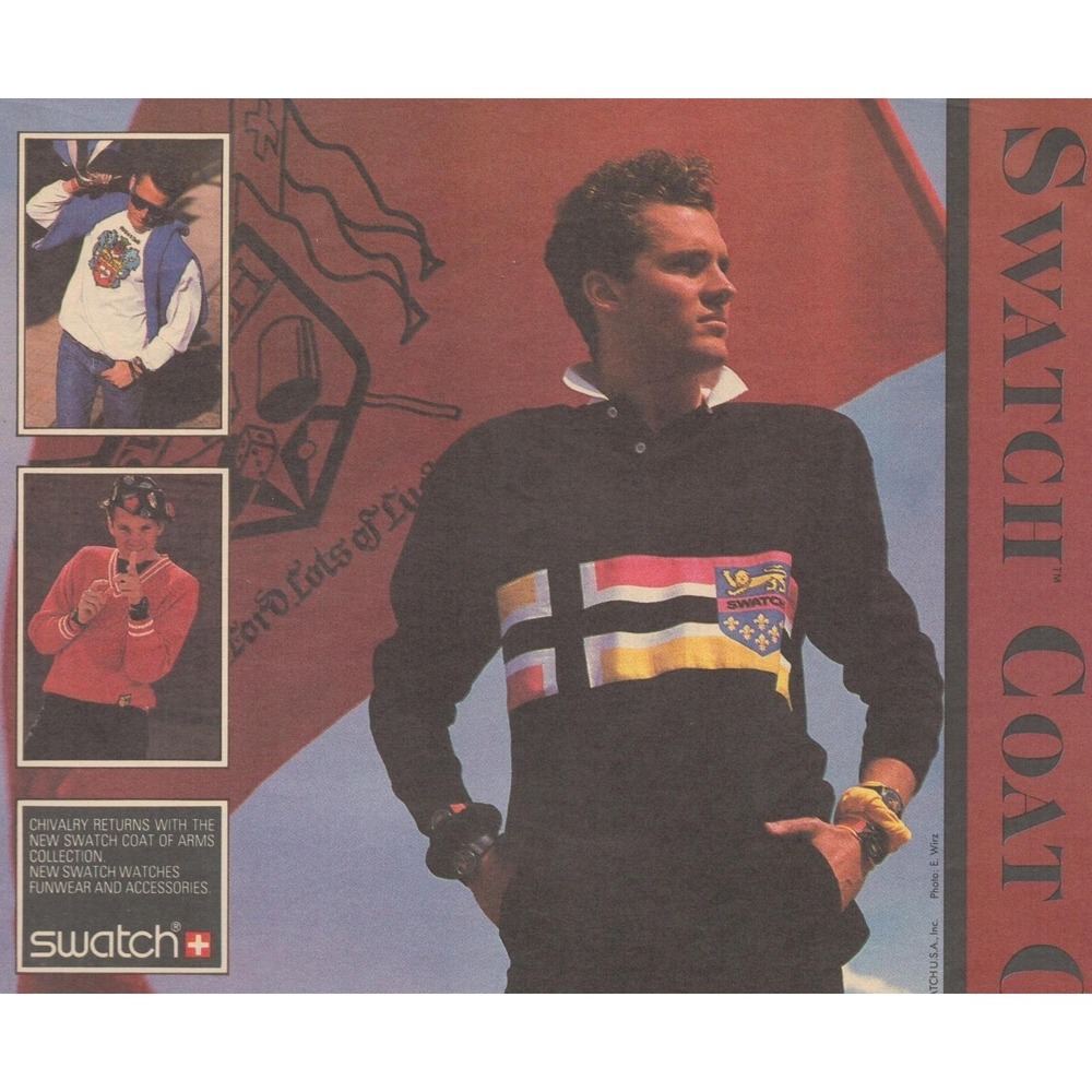 Vintage 1986 Swatch Print Ad The Limited 80s Prep Fashion Designer Style Decor